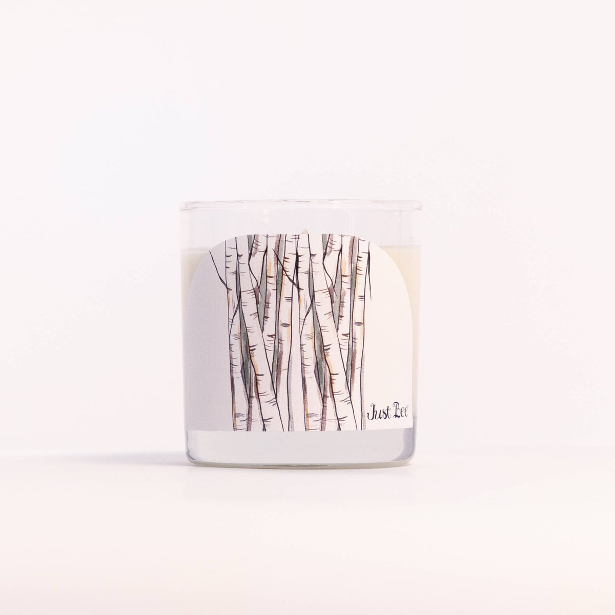 White Birch Medium Glass Candle