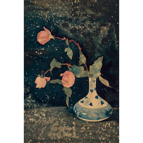Japanese Vase With Roses Artist Board