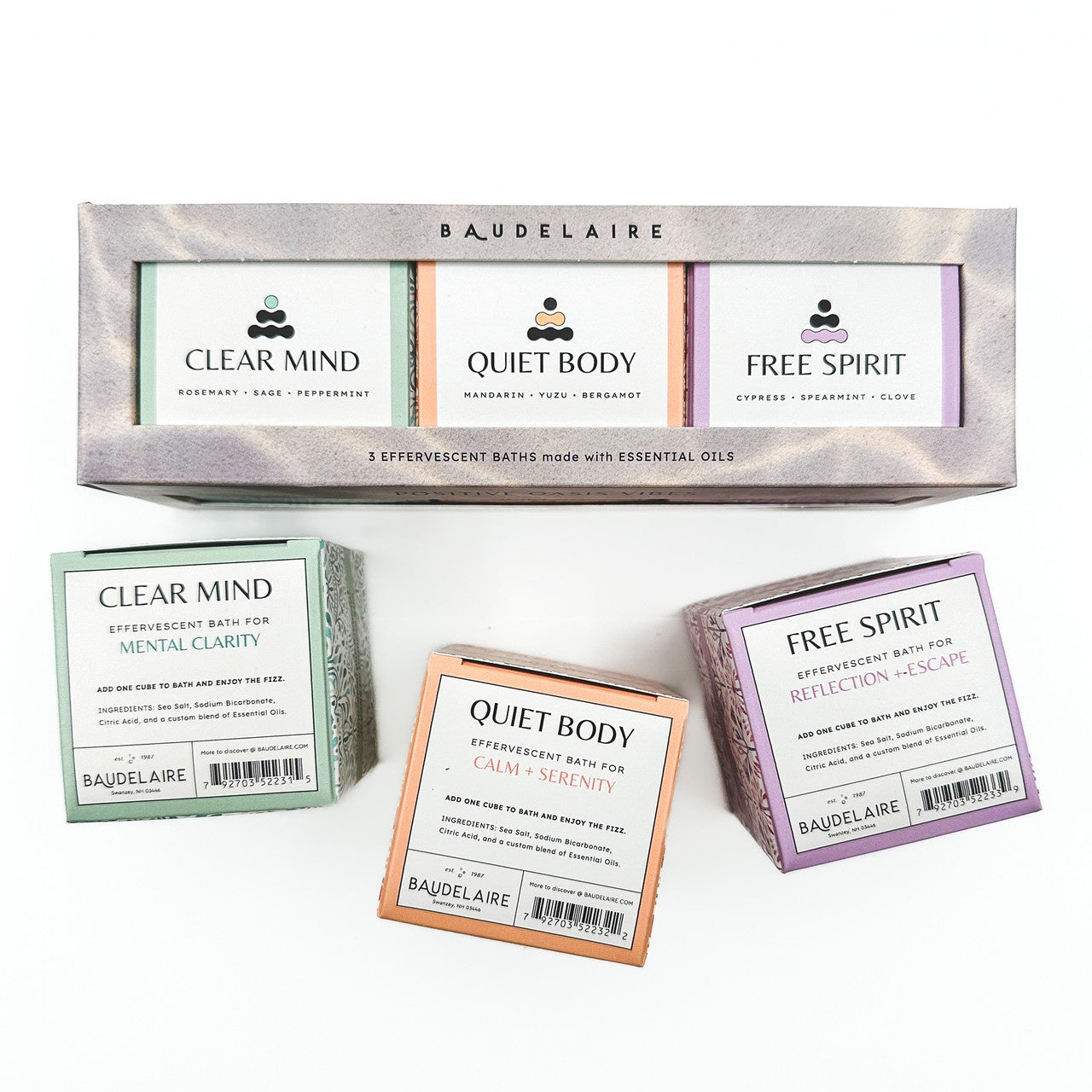 Mind Body Spirit Bath Cube Set