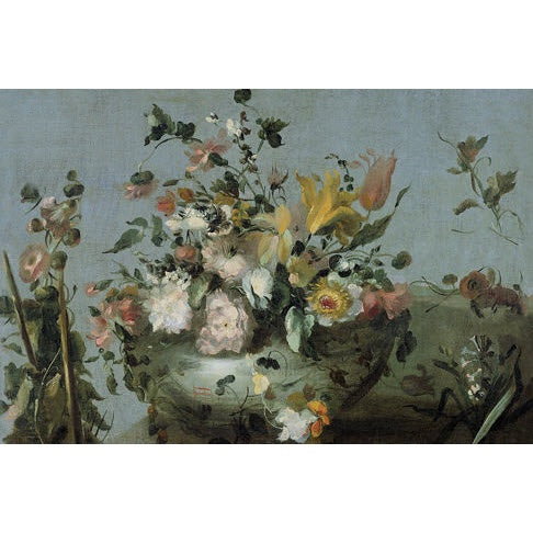 Painterly Flowers in Container Art Print