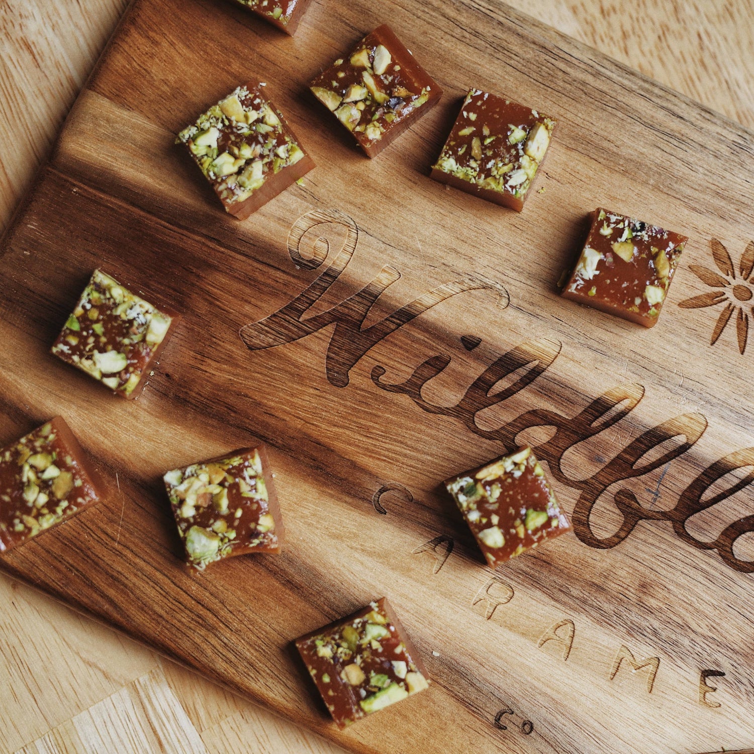 Orange Cardamom Pistachio Caramel