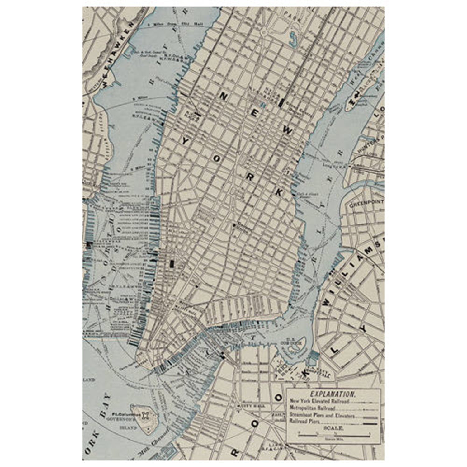 New York Blue & White