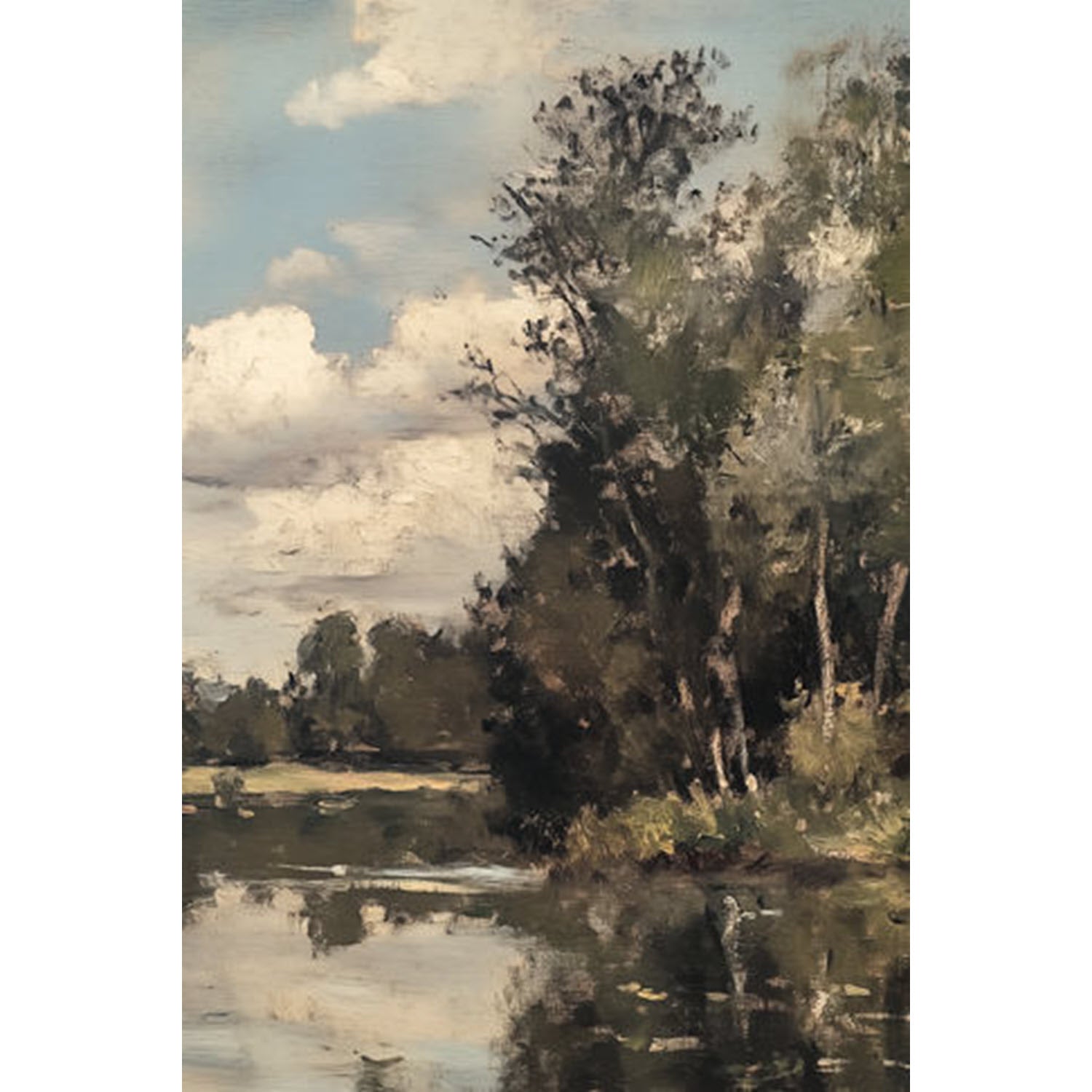 Tree Lined Pond Artist Board