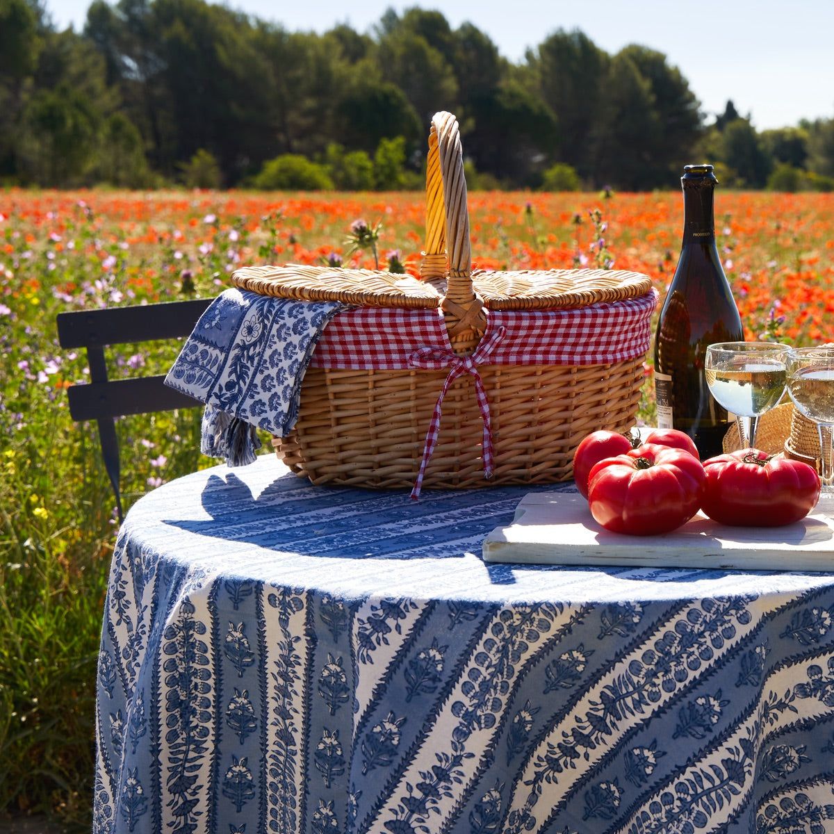 Avignon Blue/Marine Tablecloth