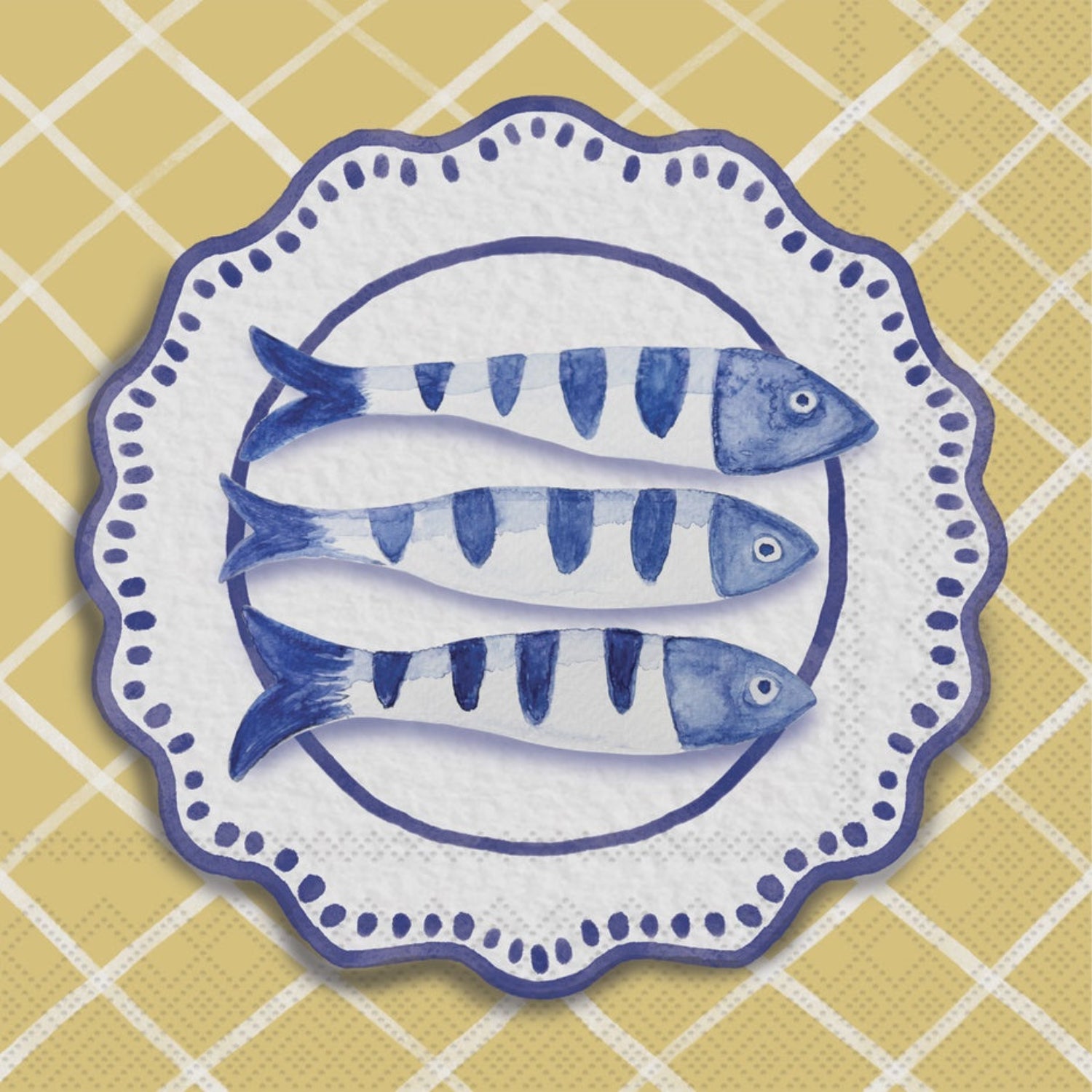 Amalfi Cucina Fish Cocktail Napkin
