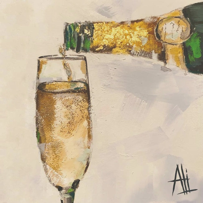 Art of Champagne Beverage Napkin