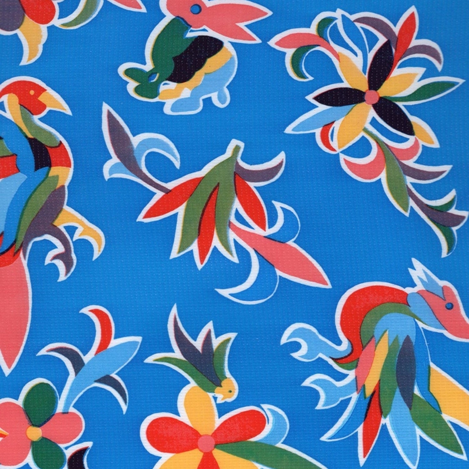 Aztec Blue Oilcloth