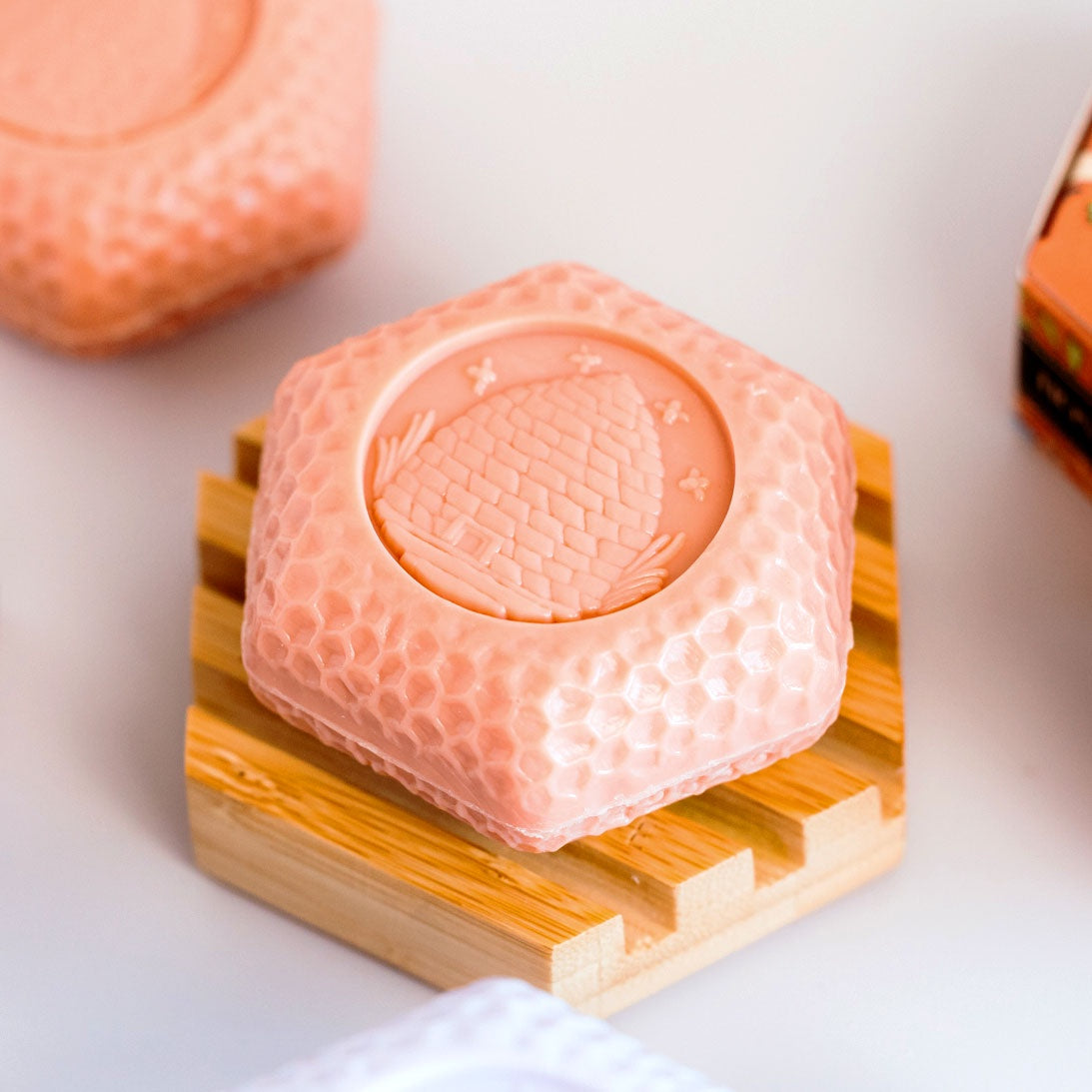 Hexagon Bamboo Soap Dish