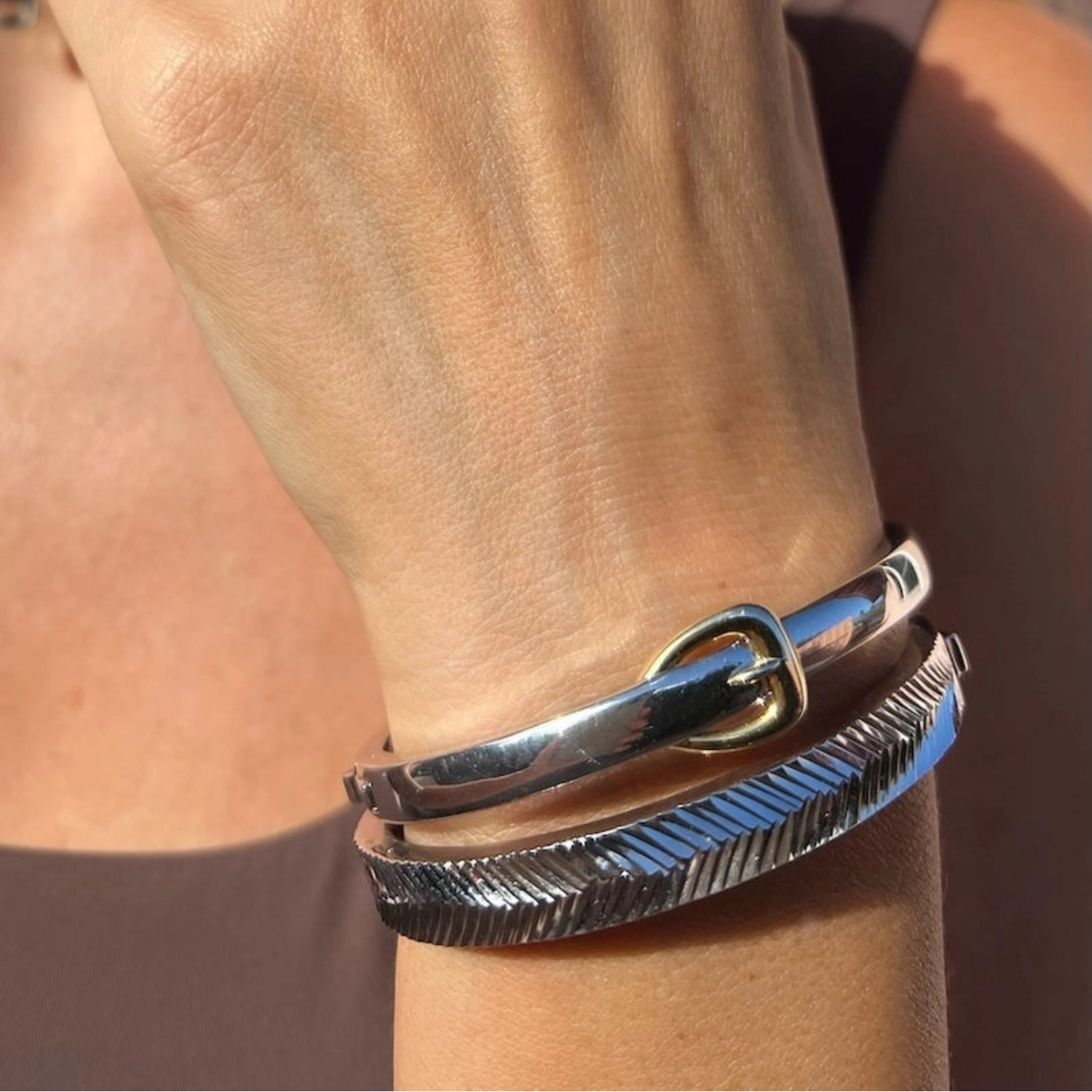 Hipster Belt Bangle Duo