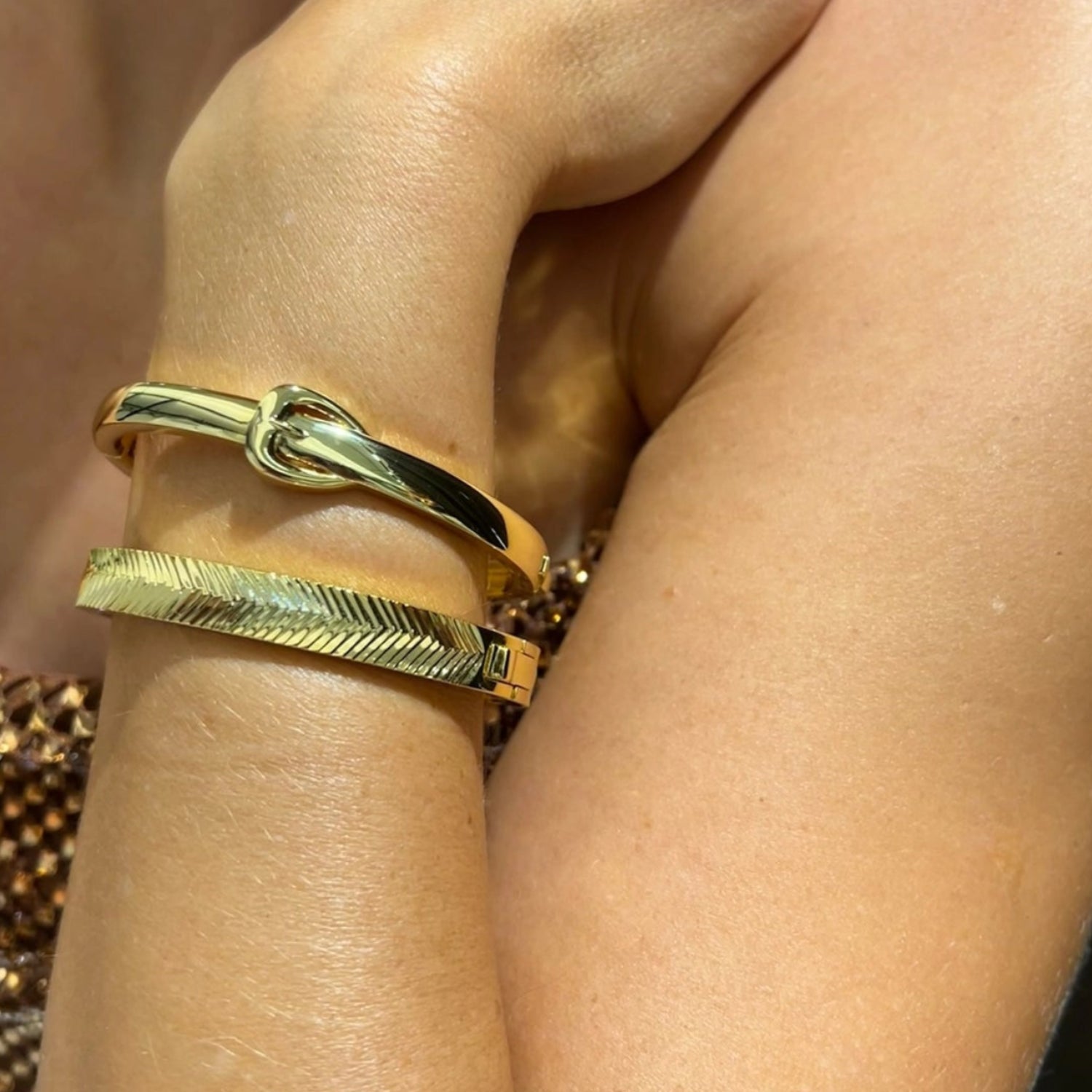 Hipster Belt Bangle Gold