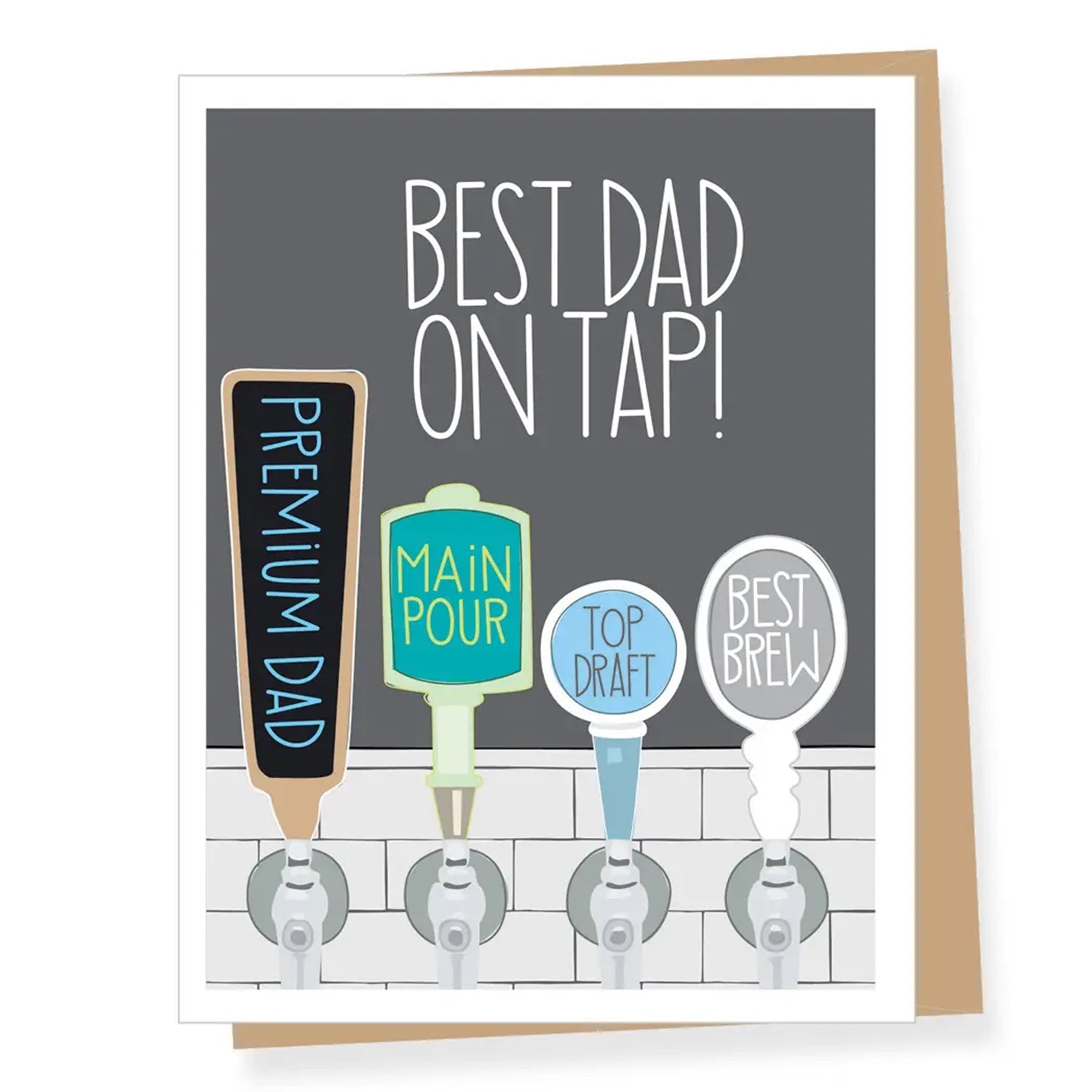 Best Dad on Tap Fathers Day Card