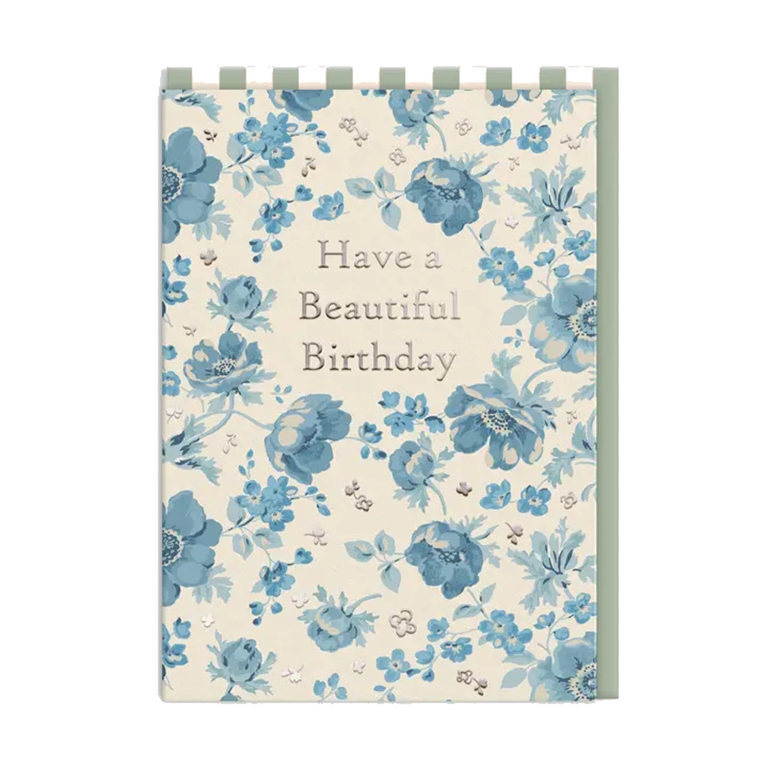 Blue Anenome Birthday Card