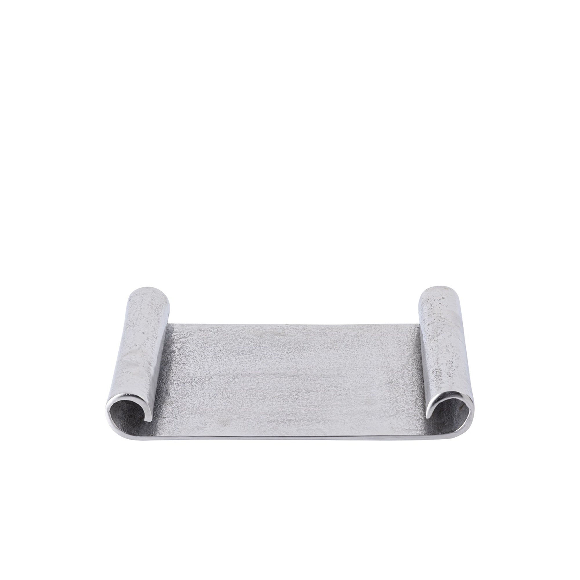 Brushed Aluminium Scroll Tray