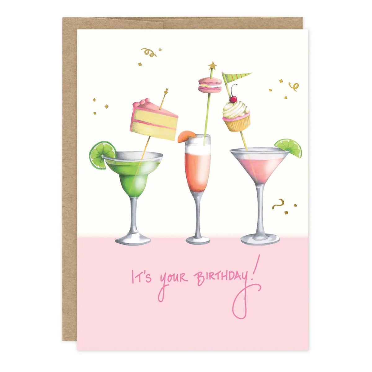Cake Cocktails Birthday Card