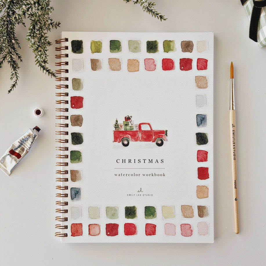 Classic Christmas Watercolor Workbook