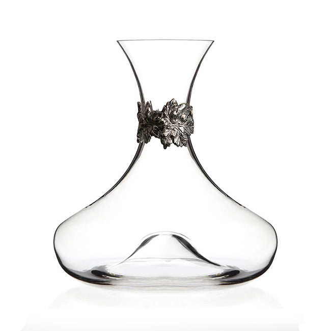 Grape Leaf Crystal Wine Decanter