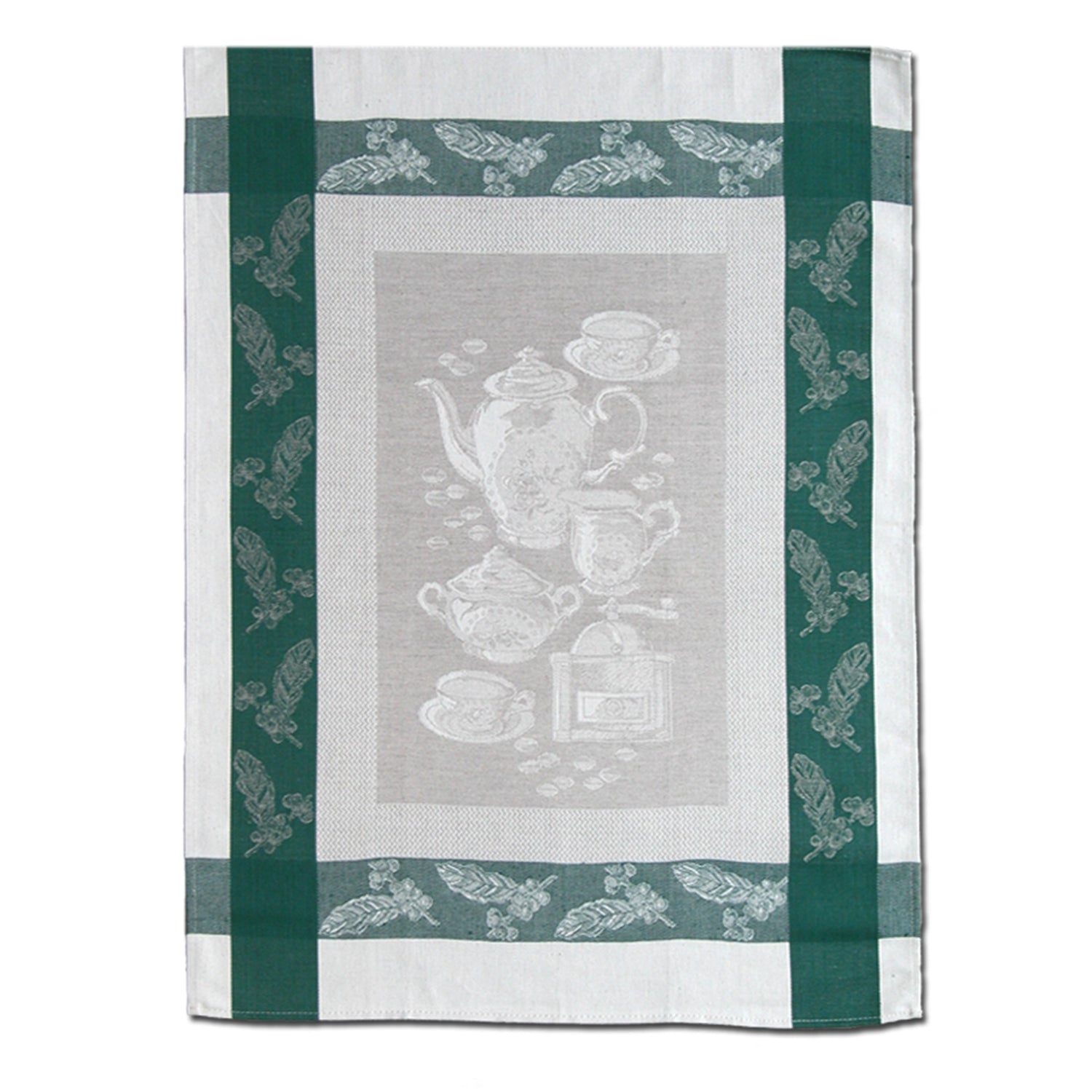 Damask Coffee Linen and Cotton Tea Towel