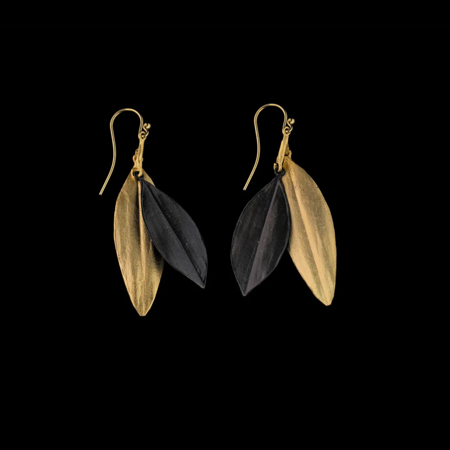 Cordyline Double Leaf Wire Earrings