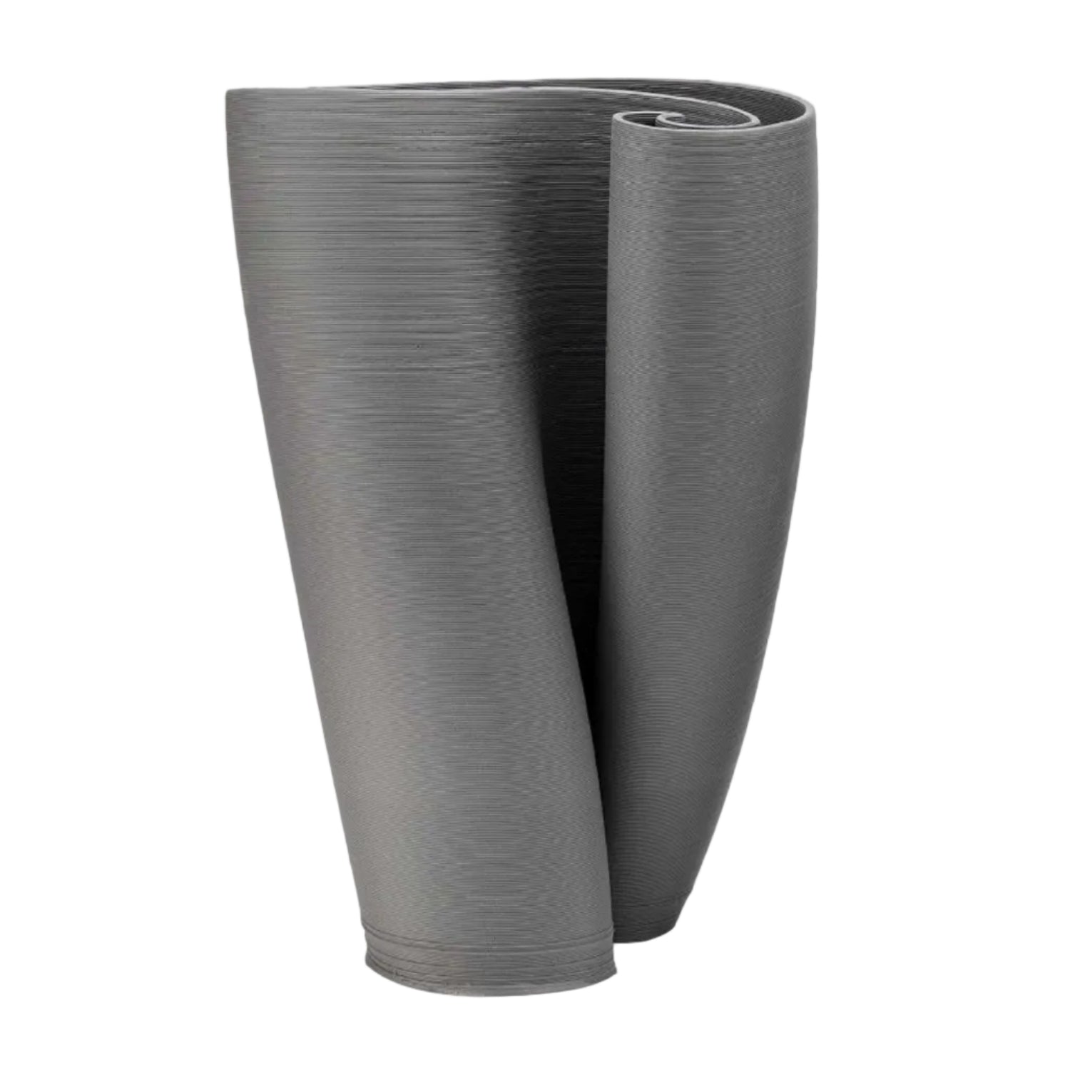 Dark Grey 3D Printed Ceramic Vase
