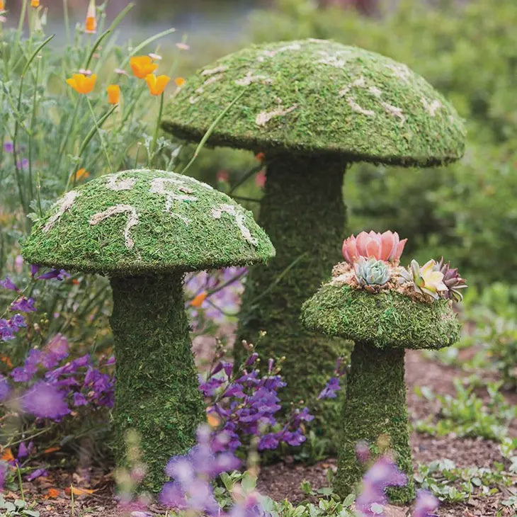 Deco Moss Mushroom Planter