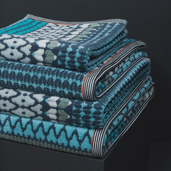 Eastbourne Navy Green Towel