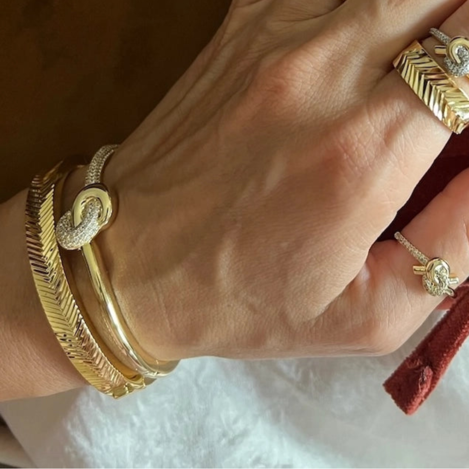Love Knot Bangle Duo