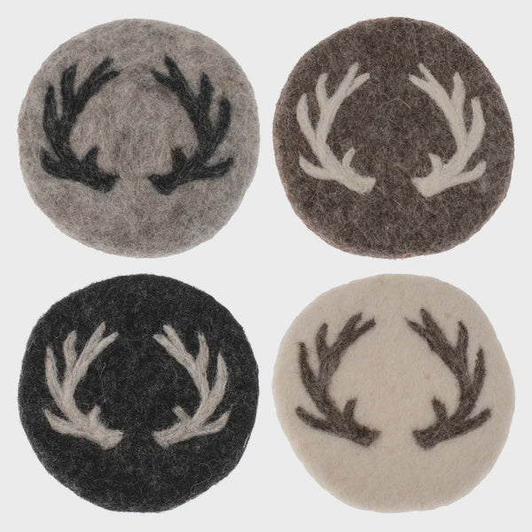 Stag Felt Coaster Set