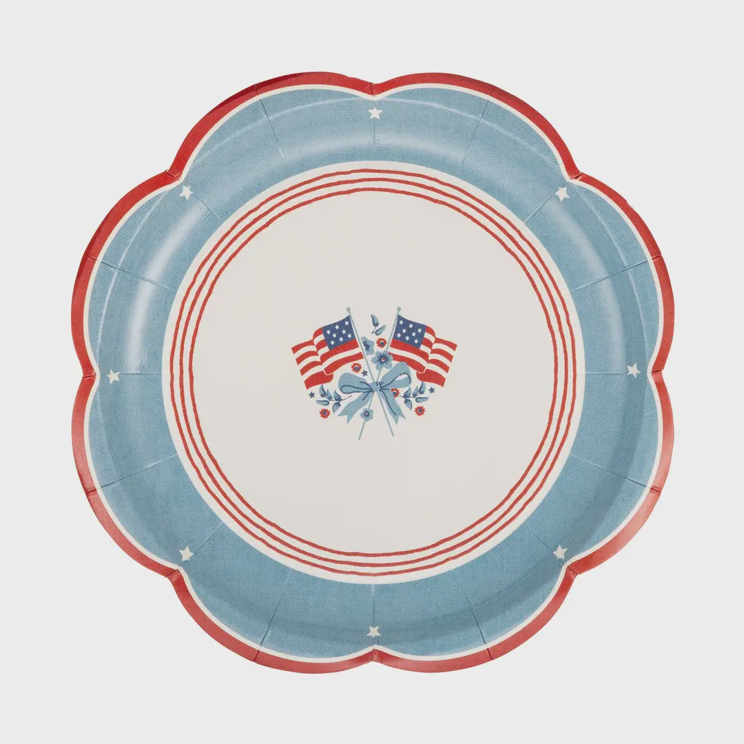 Flag Paper Plate 8"