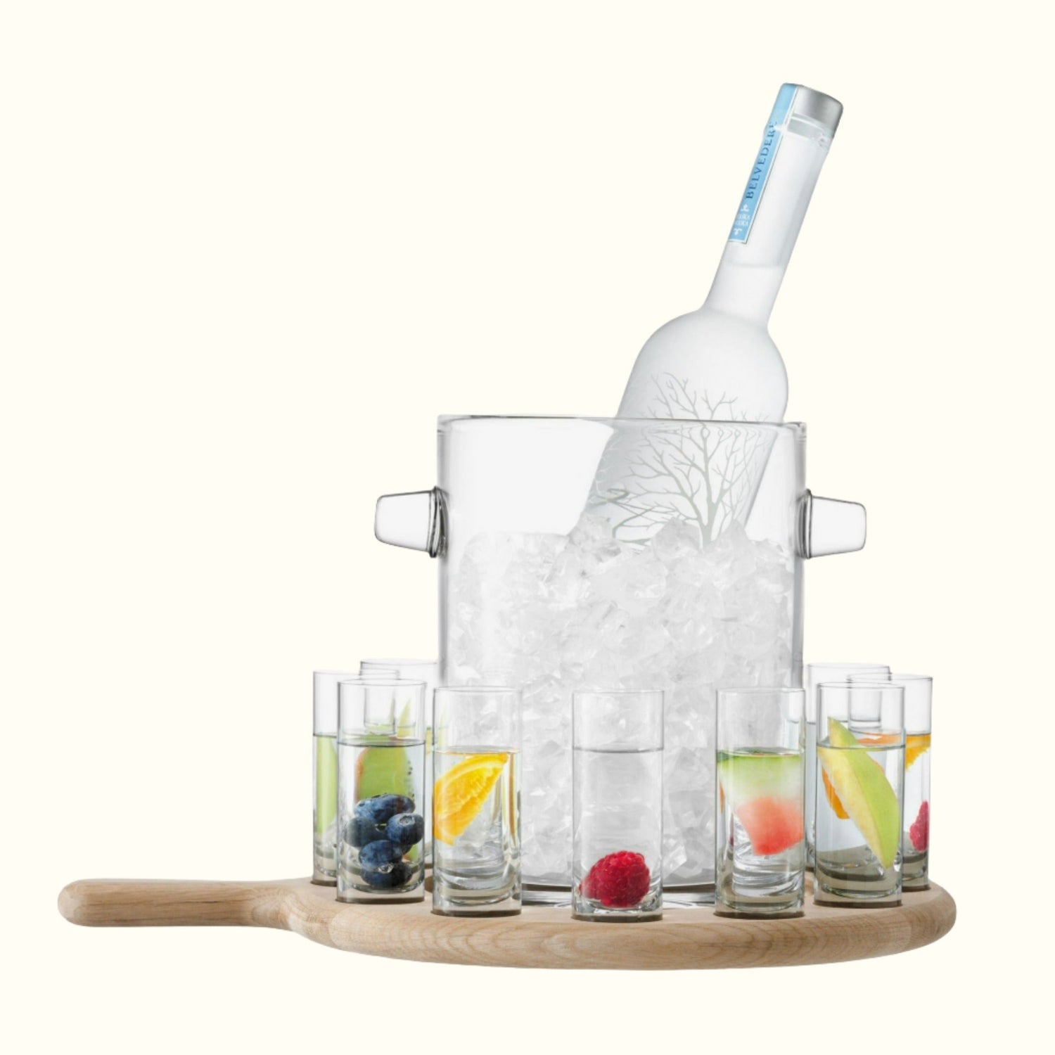 Paddle Shot Serving Set w/Oak Paddle
