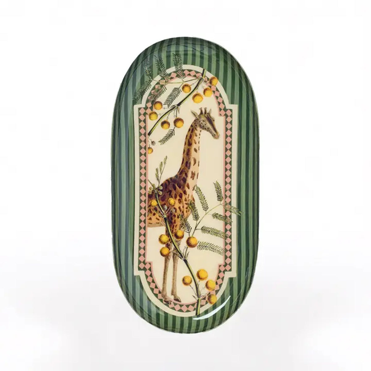 Giraffe Oval Enamel Tray
