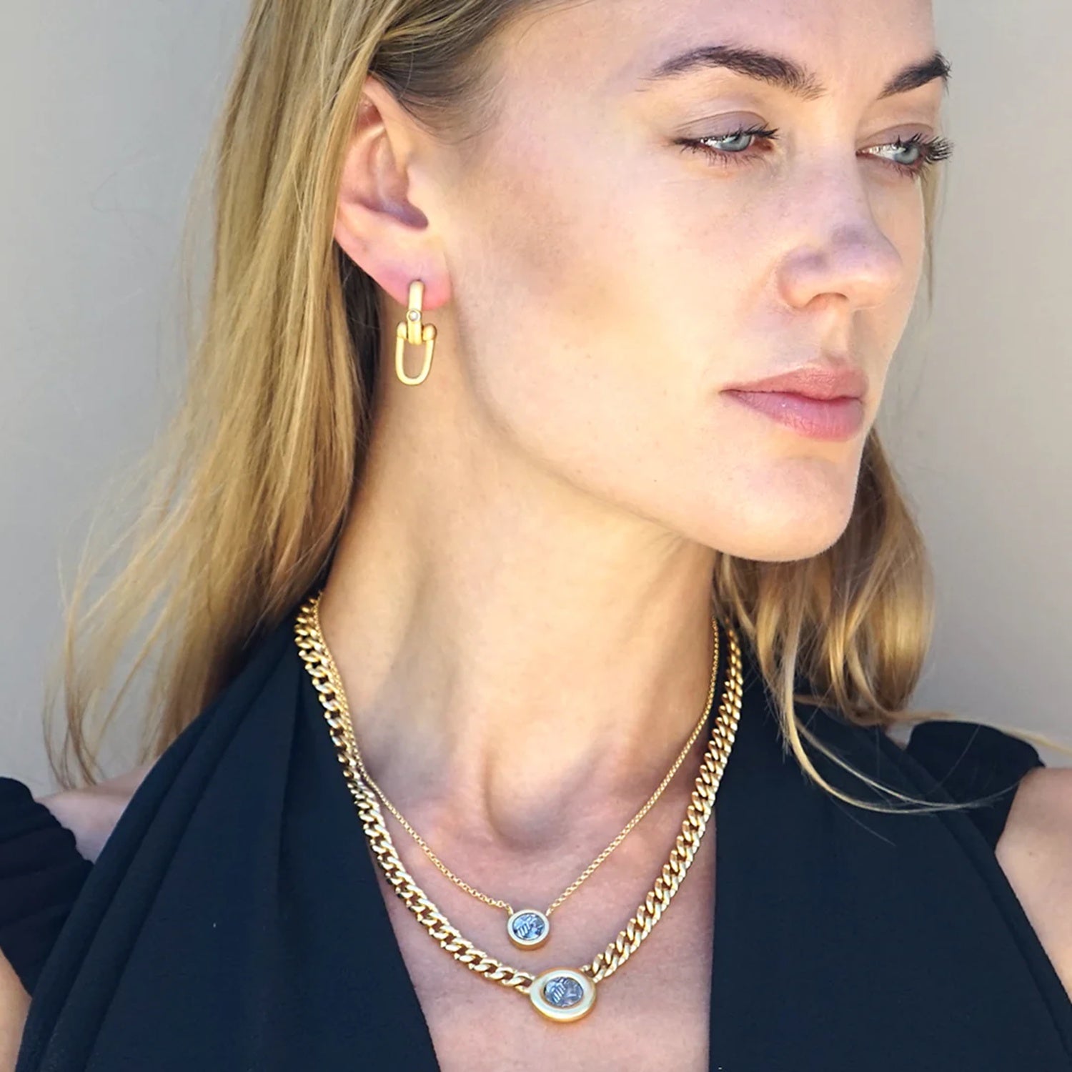 Gold Flora Coin Necklace