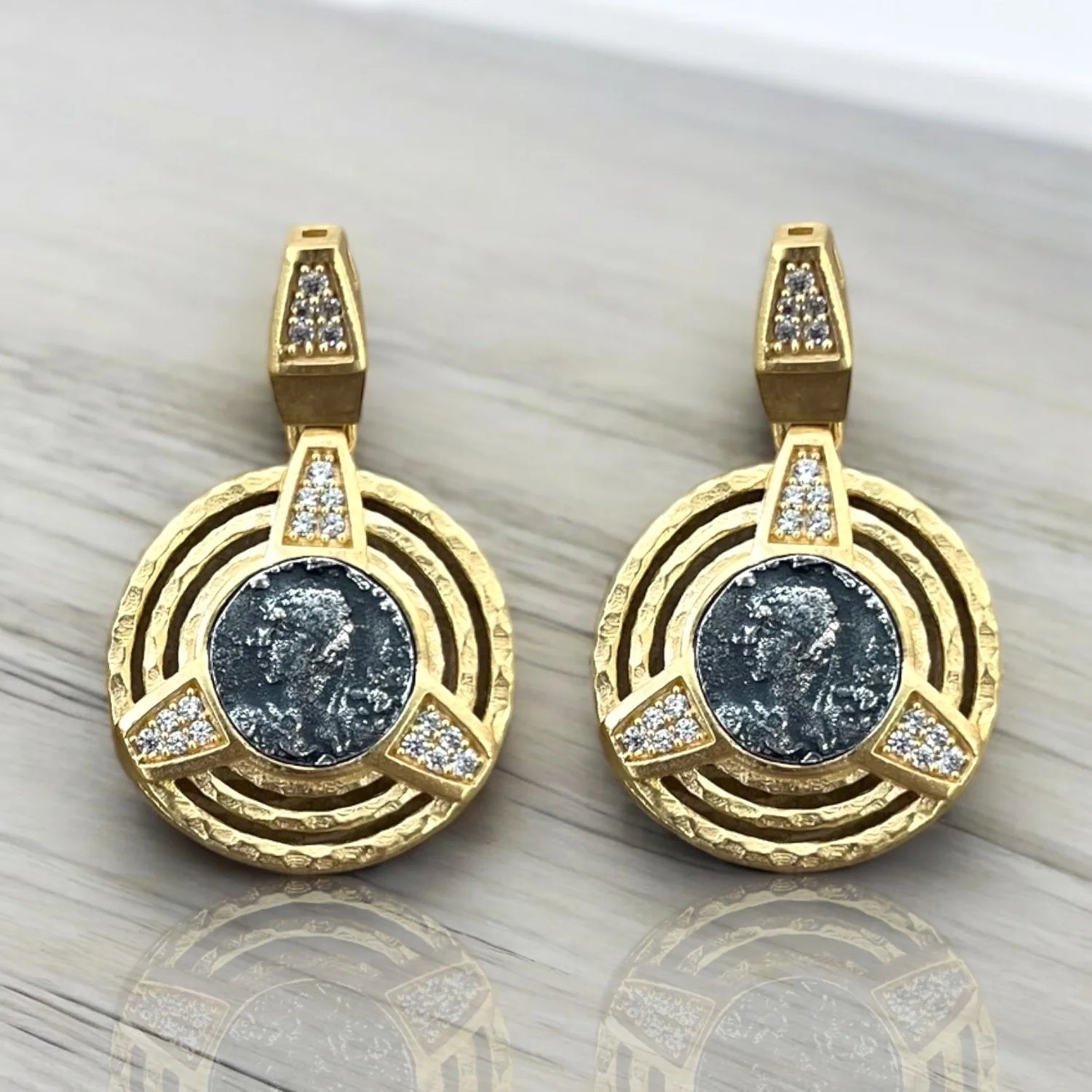 Gold Morro Coin Earrings