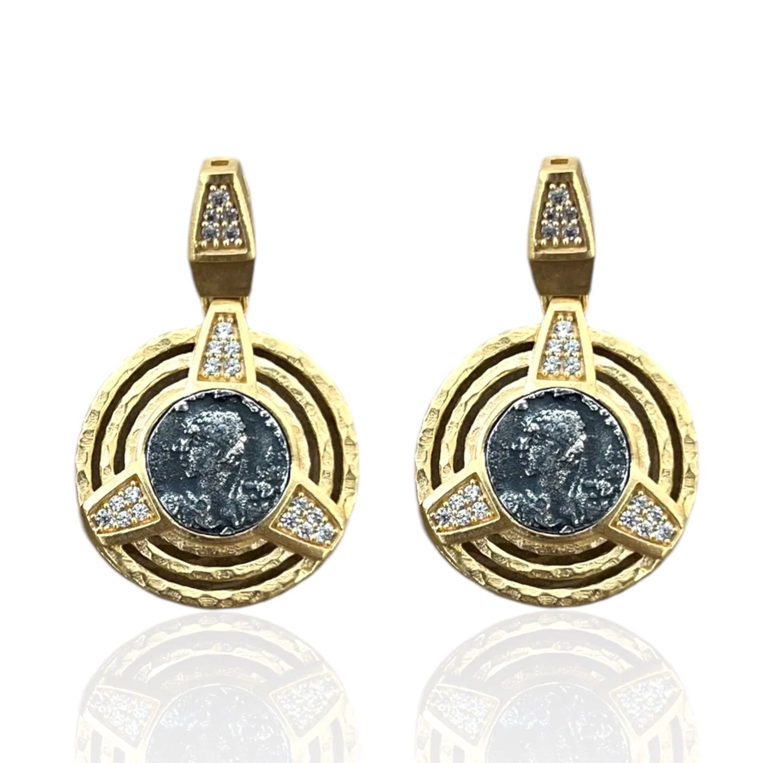 Gold Morro Coin Earrings