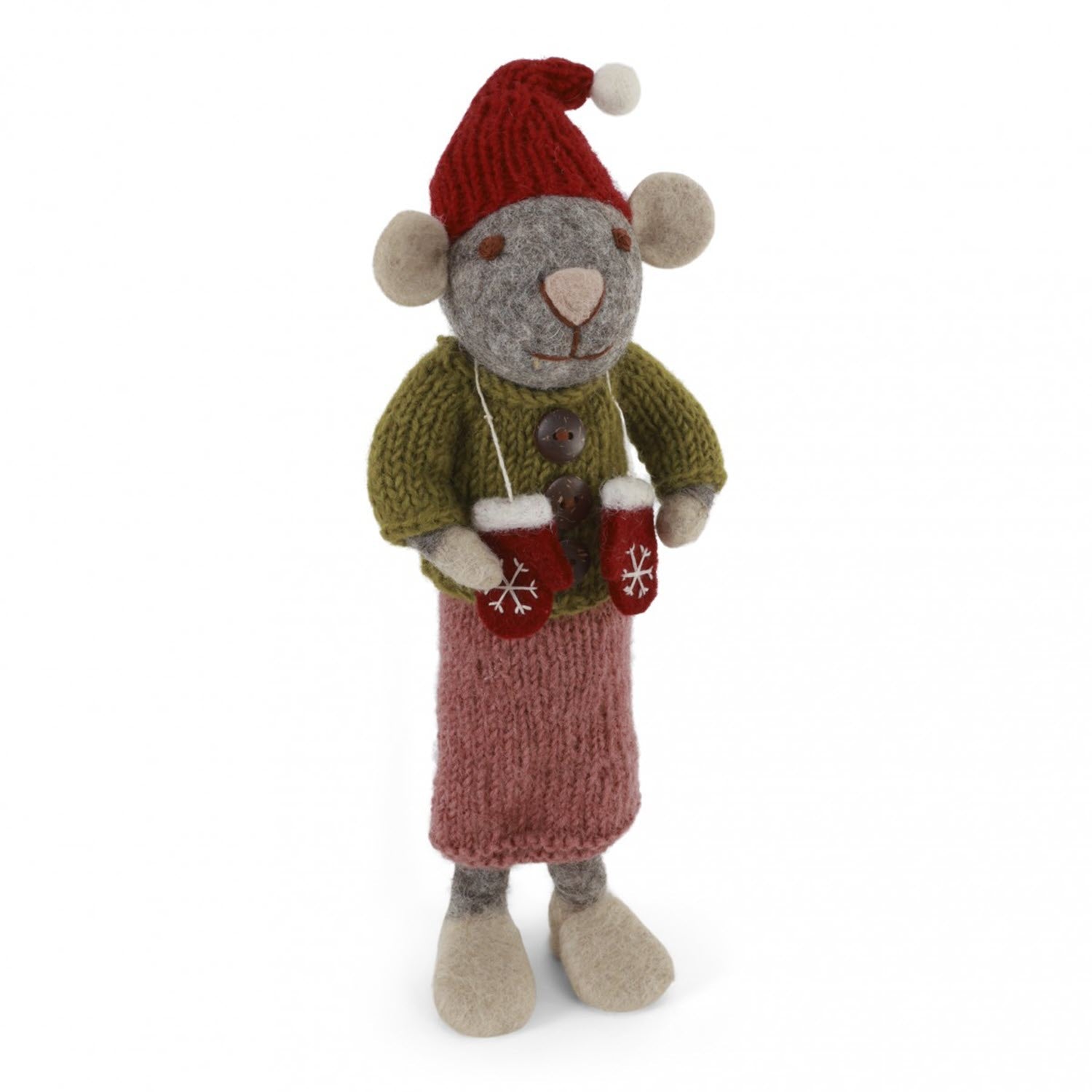Grey Girly Mouse w/ Mittens