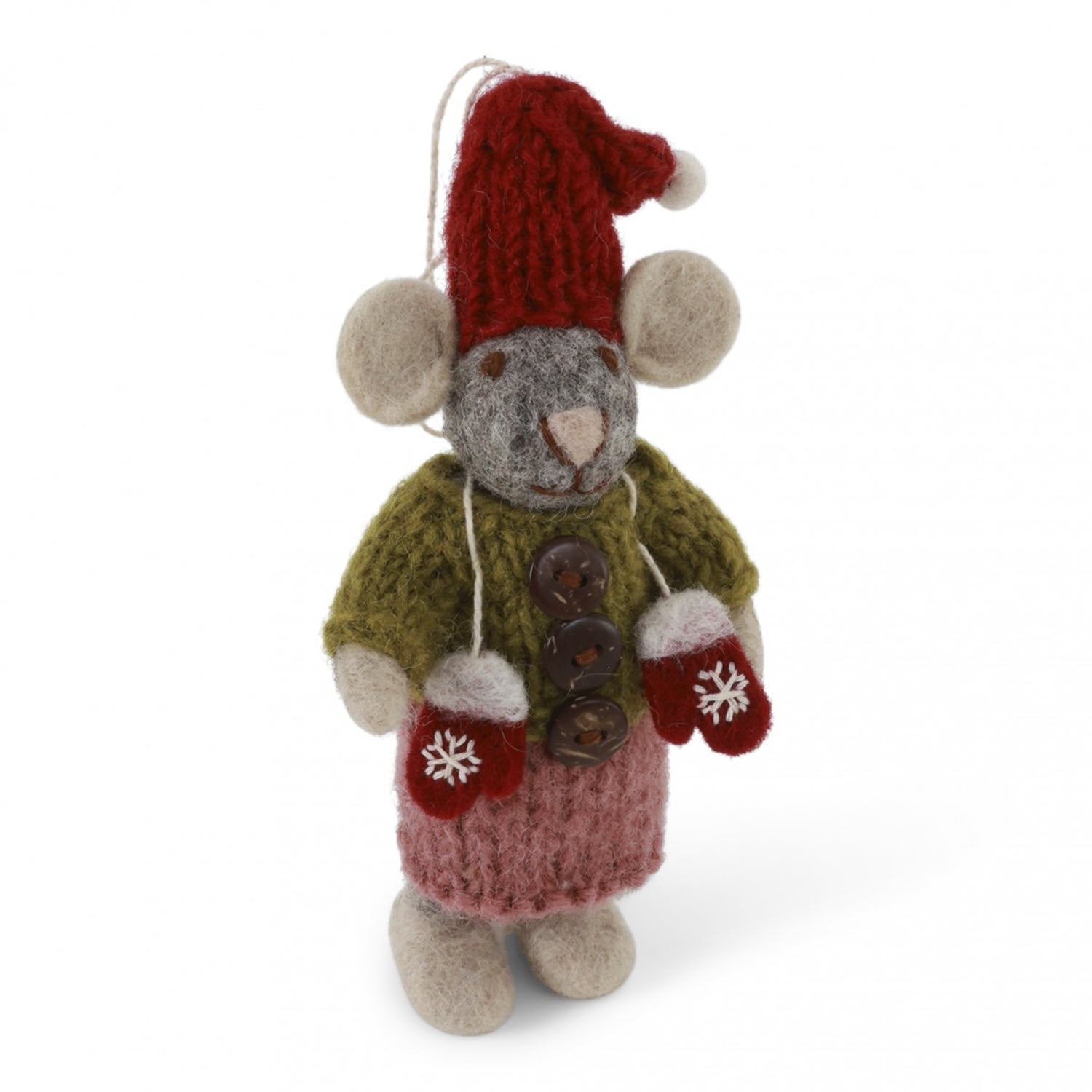 Grey Girly Mouse w/ Mittens