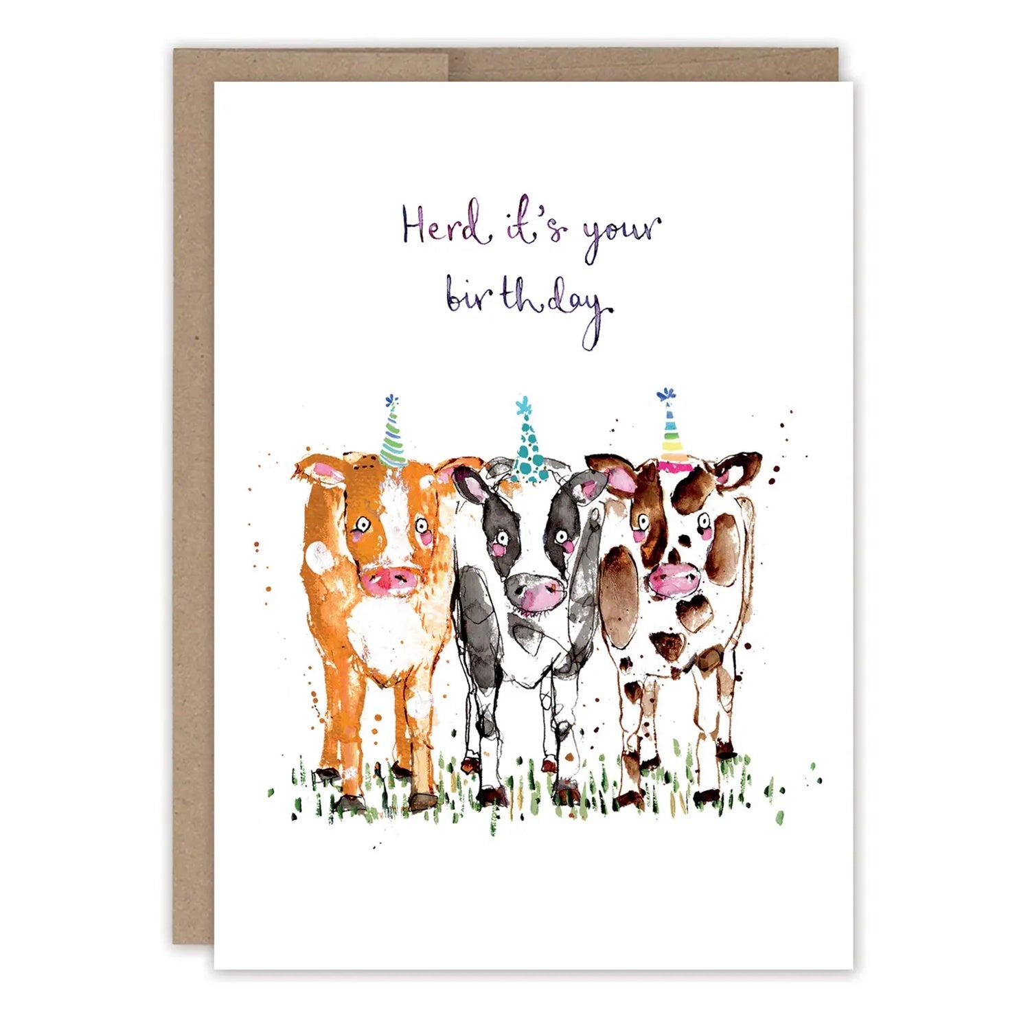 Cow Herd Birthday Card
