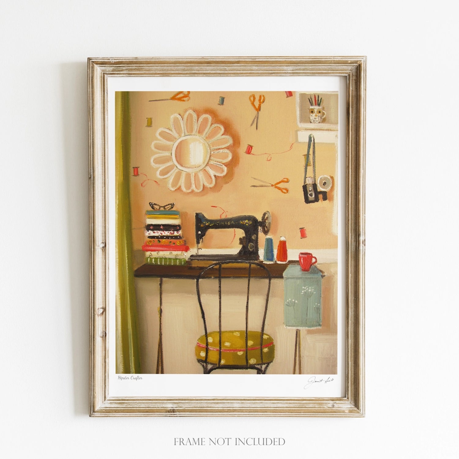 Hipster Crafter Art Print