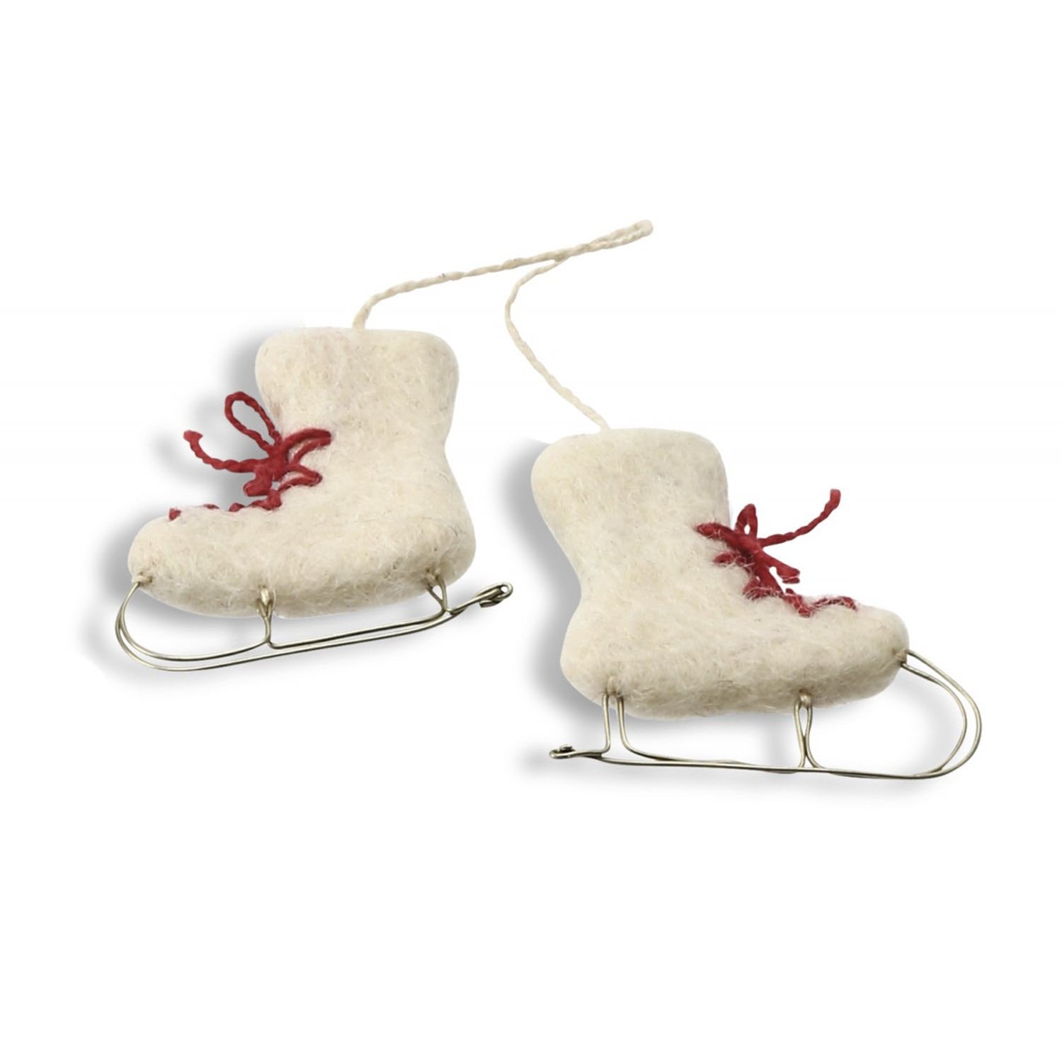 White Ice Skates Ornament