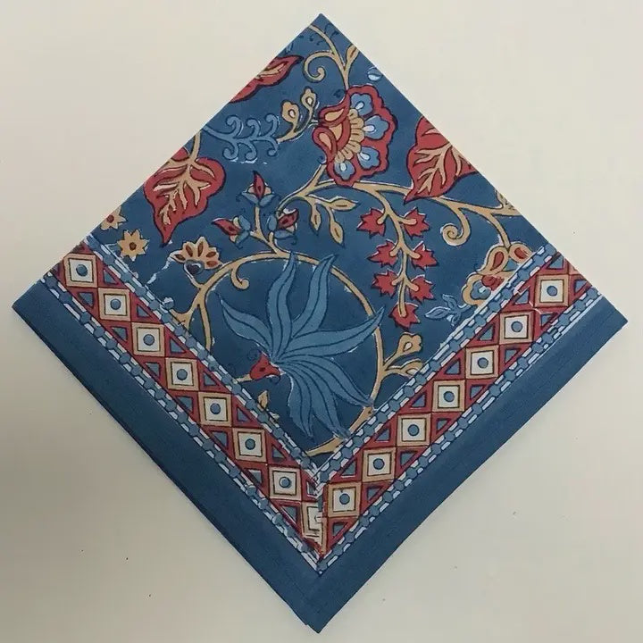 Indo Blue Flower Napkin
