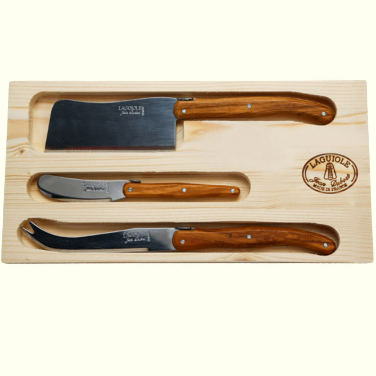 Olive Wood Cheese Set of 3