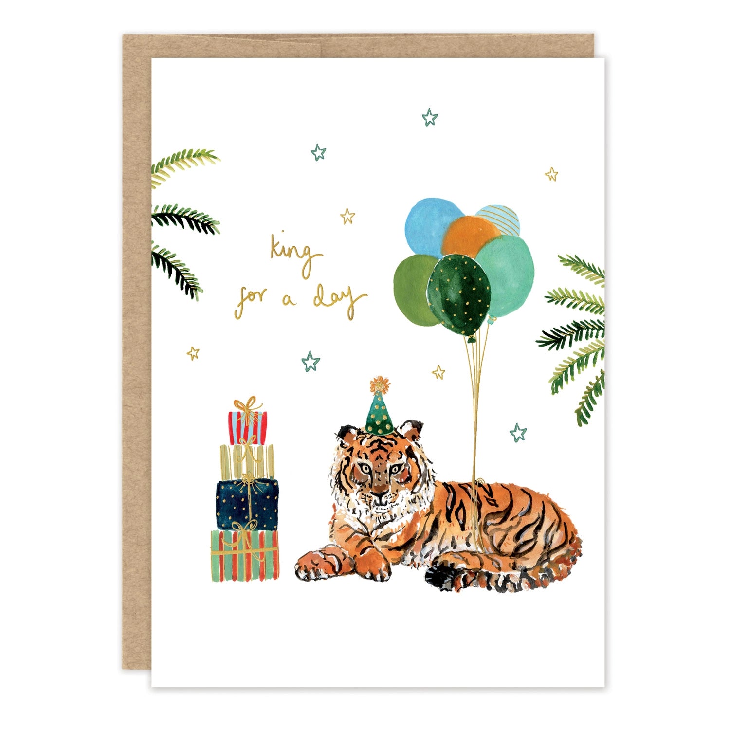 King for a Day Tiger Birthday Card