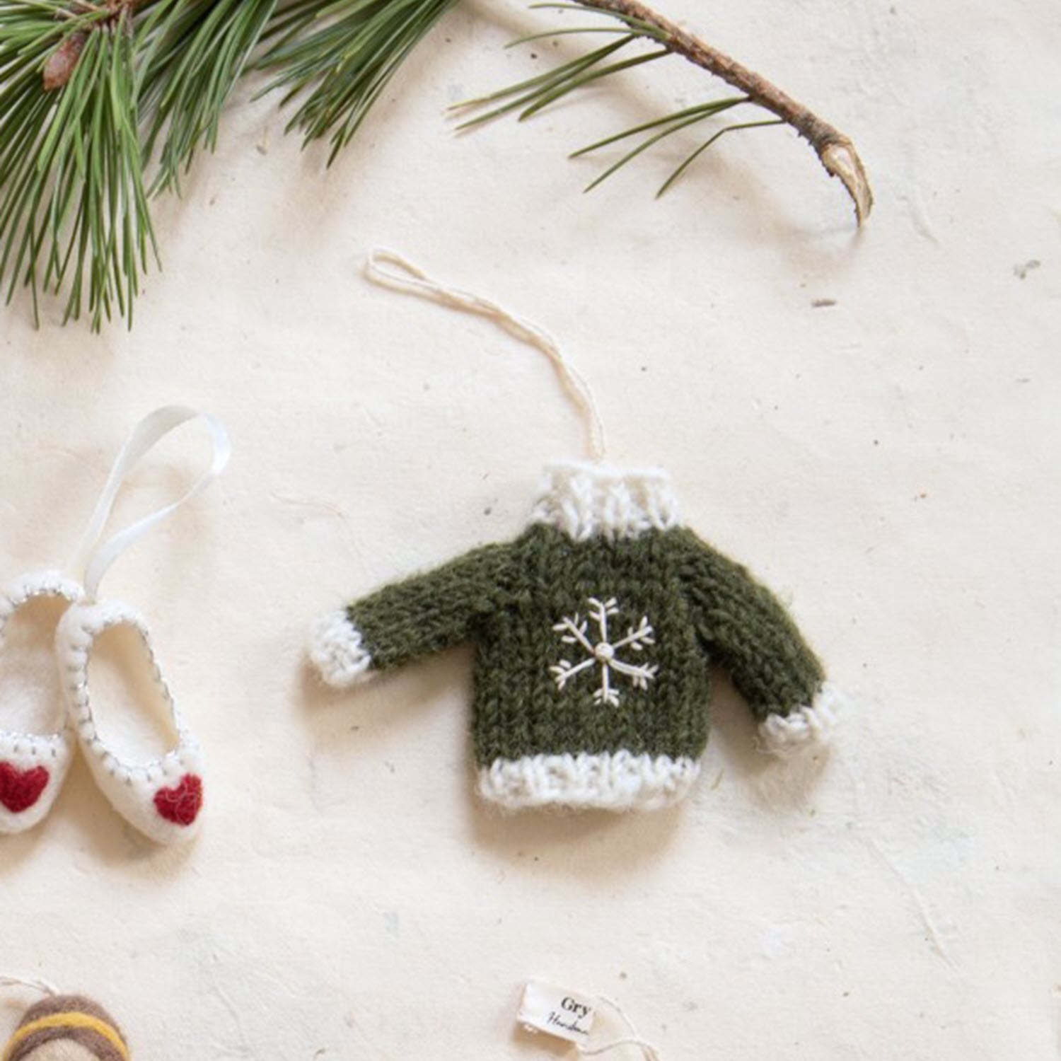 Knitted Sweater & Gloves Ornaments