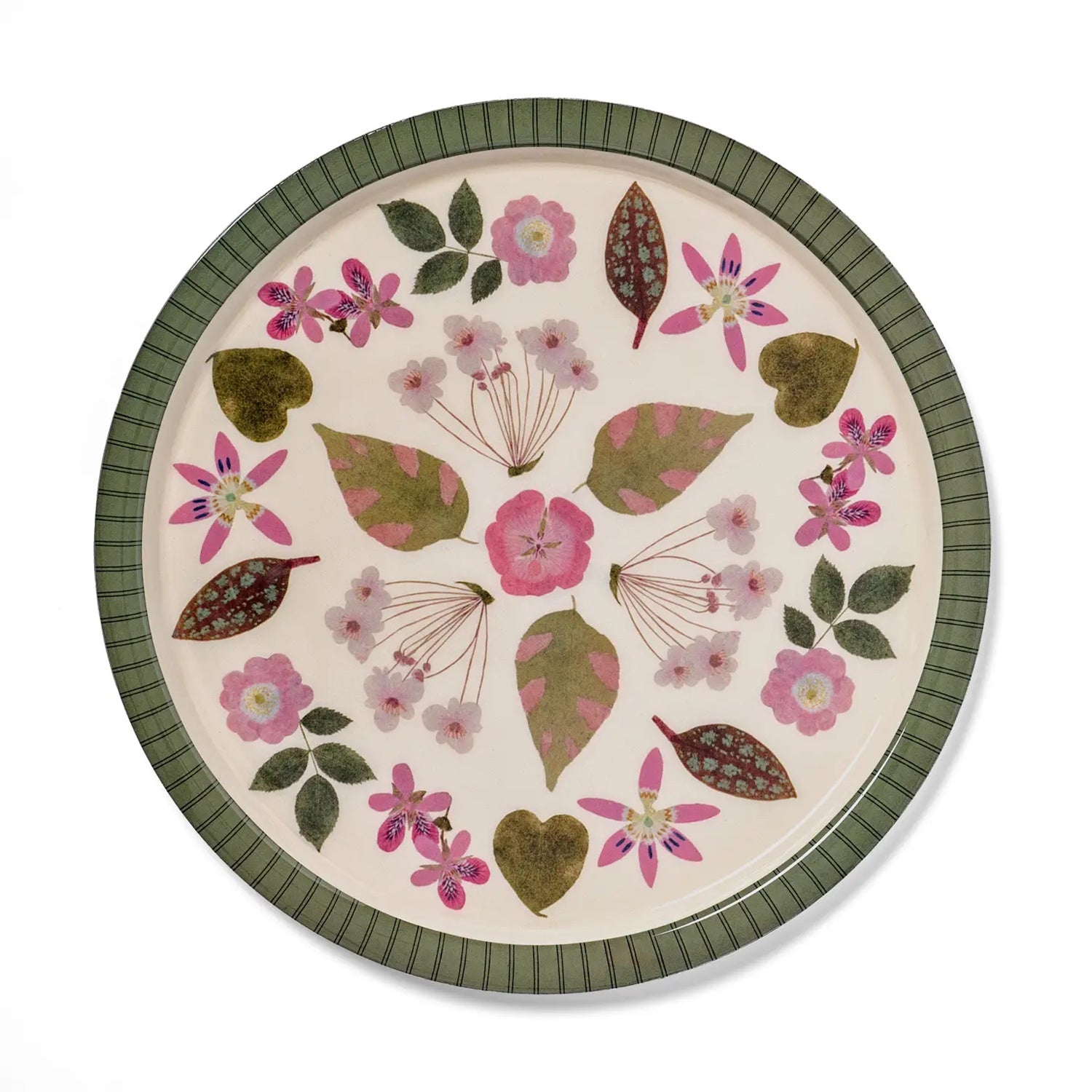 Large Round Enamel Serving Tray - the Living Herbarium