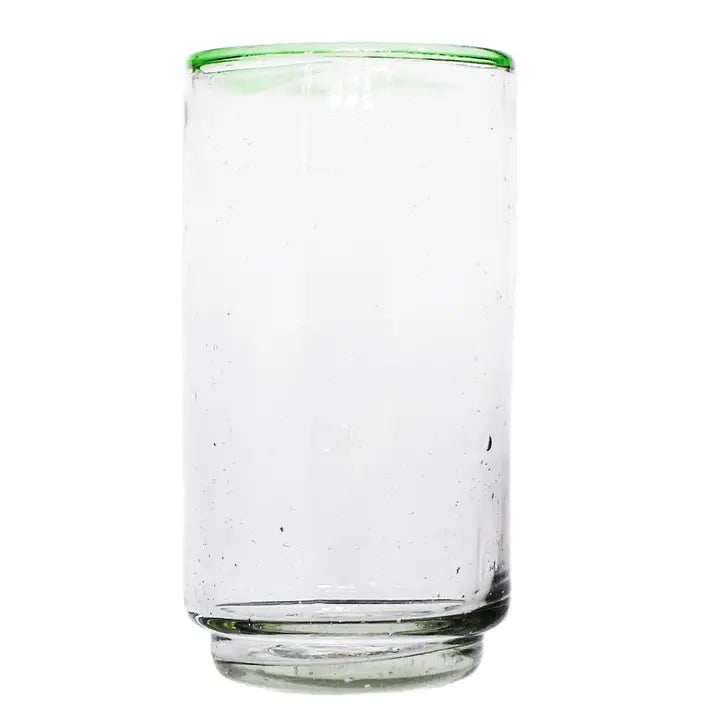 Green Rim Stacking Glass