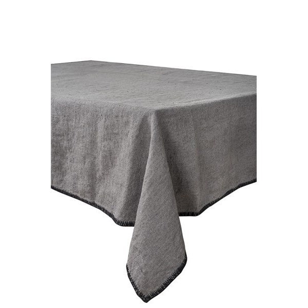 Letia Washed Linen Tablecloth Granit