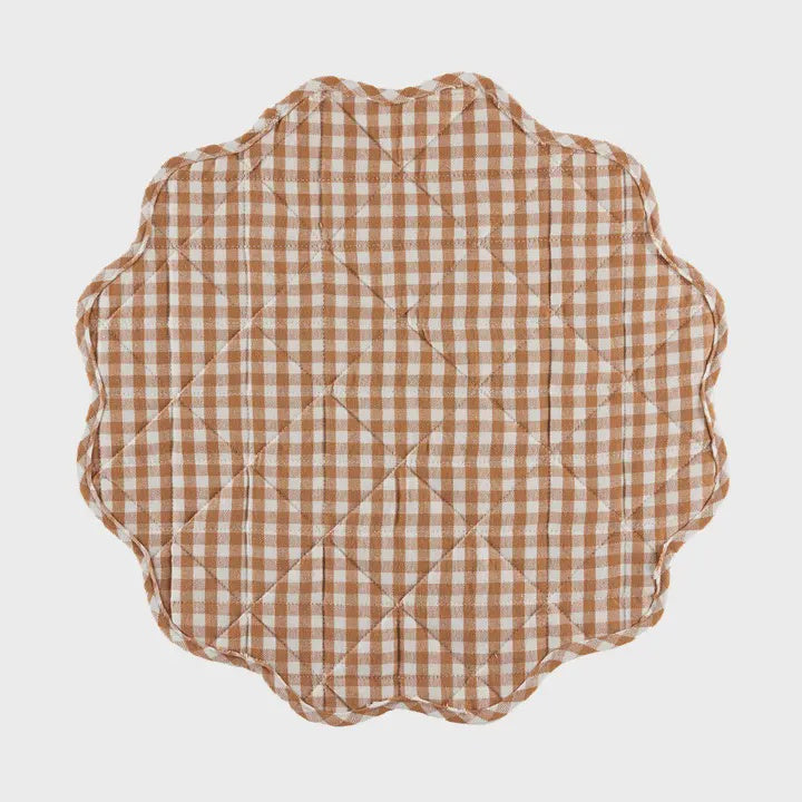 Maggie Caramel Gingham Placemat