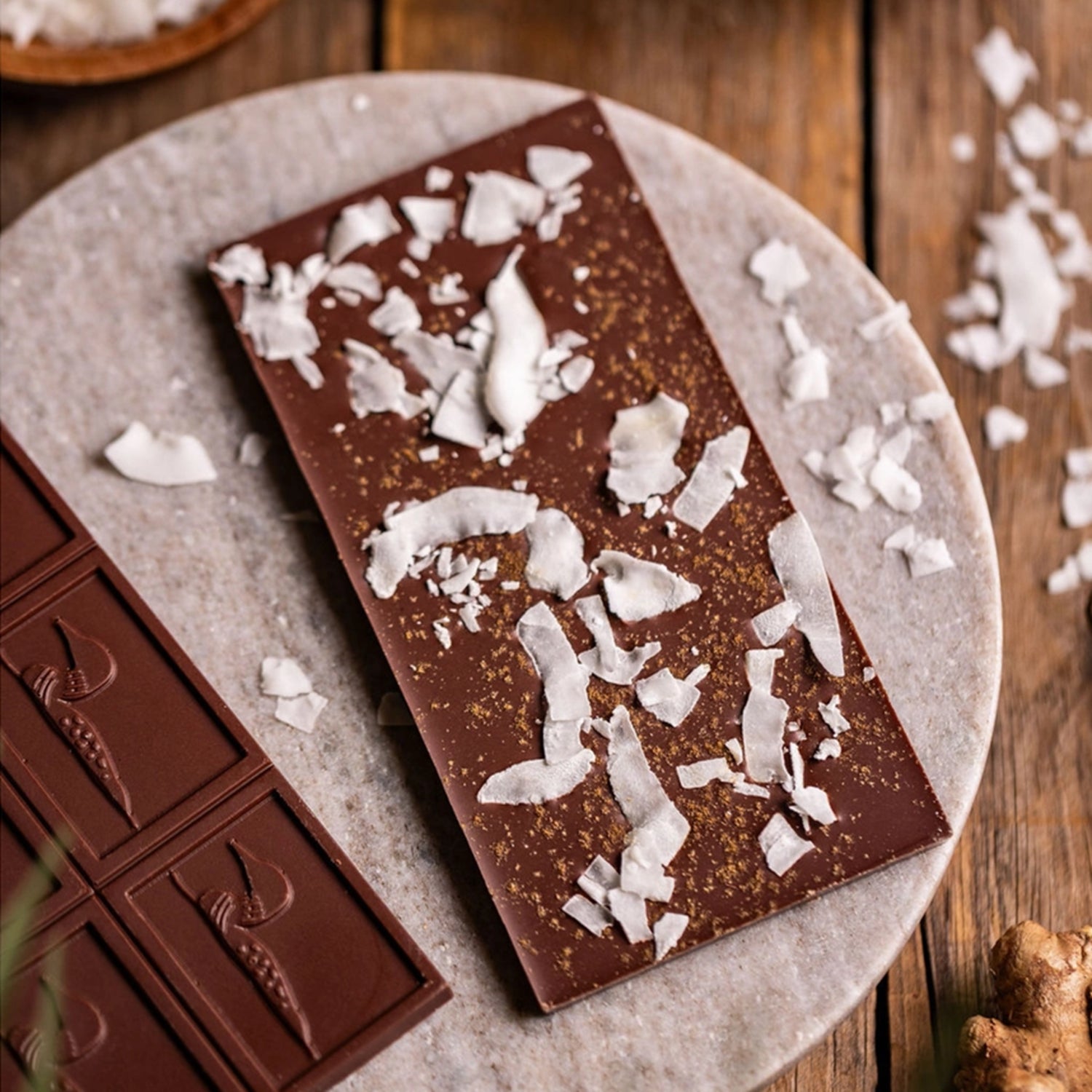 Milk Chocolate w/ Coconut & Ginger
