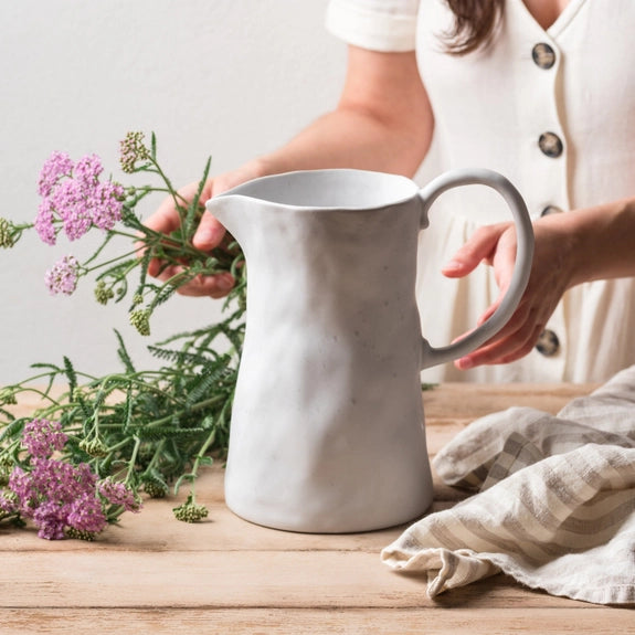 Nature Shape White Pitcher