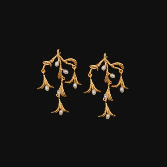 Night Willow Chandelier Post Earrings