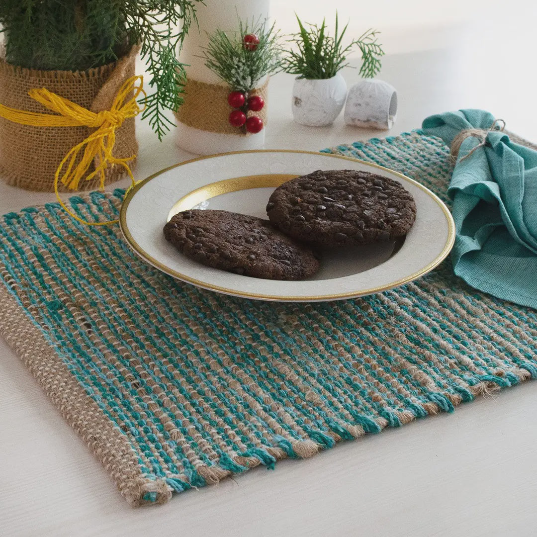 Ombre Jute & Turquoise Placemat